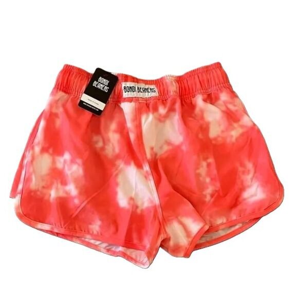 Bondi Beamers Coral Tie-Dye Athletic Beach Shorts - Picture 2 of 5